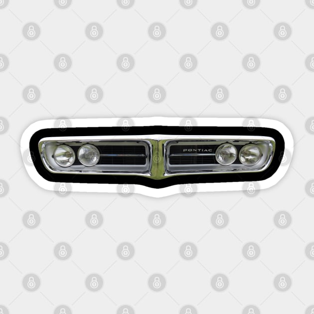 Pontiac Firebird classic 1960s American car minimalist grille photo Sticker by soitwouldseem